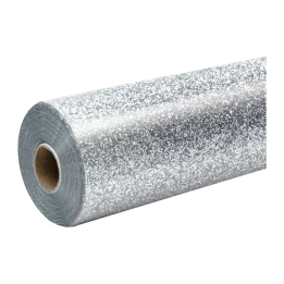 HTVRONT Glitter siltuma pārneses plēve, 30,5 cm x 90 cm (sudrabs)
