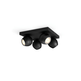 Philips Hue Buckramplate/spiral black 4x5W 230V