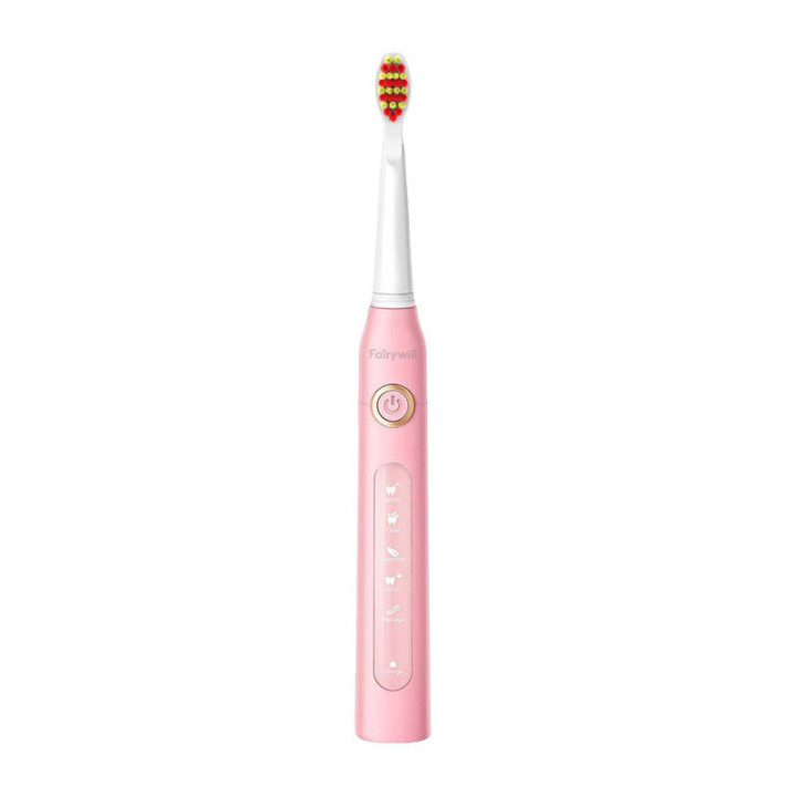 Sonic zobu birste ar galviņu komplektu FairyWill FW507 (rozā