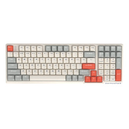 Беспроводная игровая клавиатура Darmoshark K7 PRO EF с переключателем (белая)