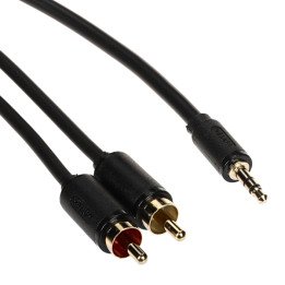 UNITEK C19025BK01 2x RCA на 3.5mm Jack 15м