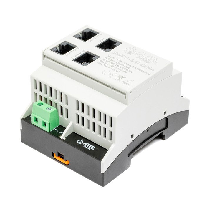 ATTE SWPS-4-11-DIN4 PoE коммутатор 120 Вт DIN