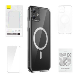 Чехол для телефона Baseus Magnetic Crystal Clear для iPhone 11 (прозрачный)
