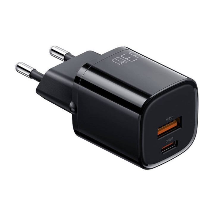 Lādētājs Mcdodo Nano GaN CH-0151, USB + USB-C, 33 W (melns)