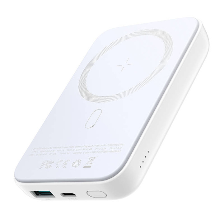 Mini Wireless PowerBank 20W 10000mAh Joyroom JR-W020 (balts)