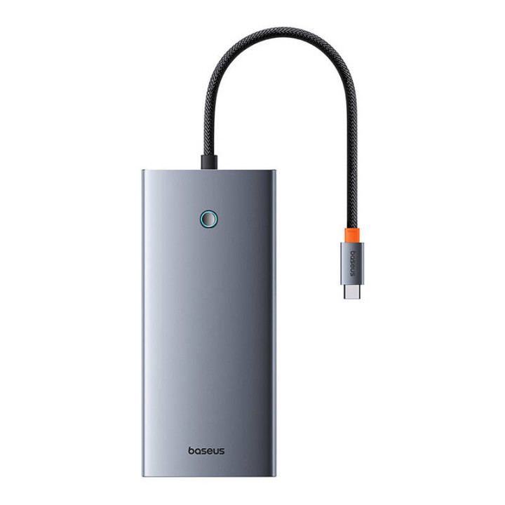 Hub 13in1 Baseus PortalJoy USB-C uz HDMI+DP+VGA+C+USB+PD+RJ45+SD/TF+3,5 mm (pelēks)