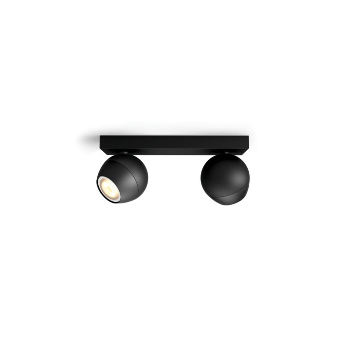 Philips Hue Buckrambar/caurule melns 2x5W 230V