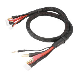 Gens Ace 2S/4S uzlādes kabelis: 4 mm un 5 mm lode ar 4,0 mm ložu savienotāju