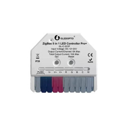 Gledopto GL-C-301P ZigBee Pro+ (Zigbee 3.0 + RF 2.4GHz) Ultra Mini 5-in-1 RGBCCT LED lentes kontrolieris
