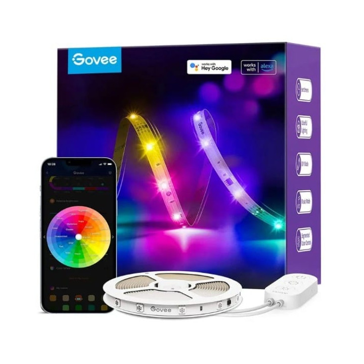 Govee H618C pamata LED sloksnes gaisma 10m | Taśma LED | Wi-Fi, Bluetooth, RGBIC