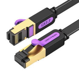 Plakans tīkla kabelis UTP CAT7 Vention ICABH RJ45 Ethernet 10Gbps 2m melns