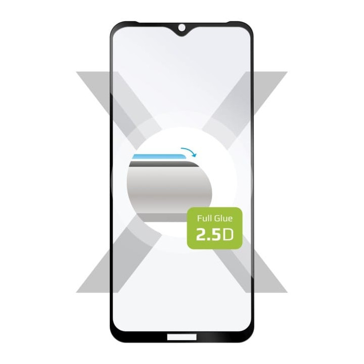 Fiksēts pilnais vāks 2.5D do Xiaomi Redmi 9A/9A 2022/9C/9C NFC, czarny