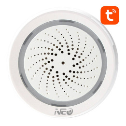 Viedā trauksmes sirēna NEO NAS-AB02WT ar mitruma temperatūras sensoru, WiFi TUYA