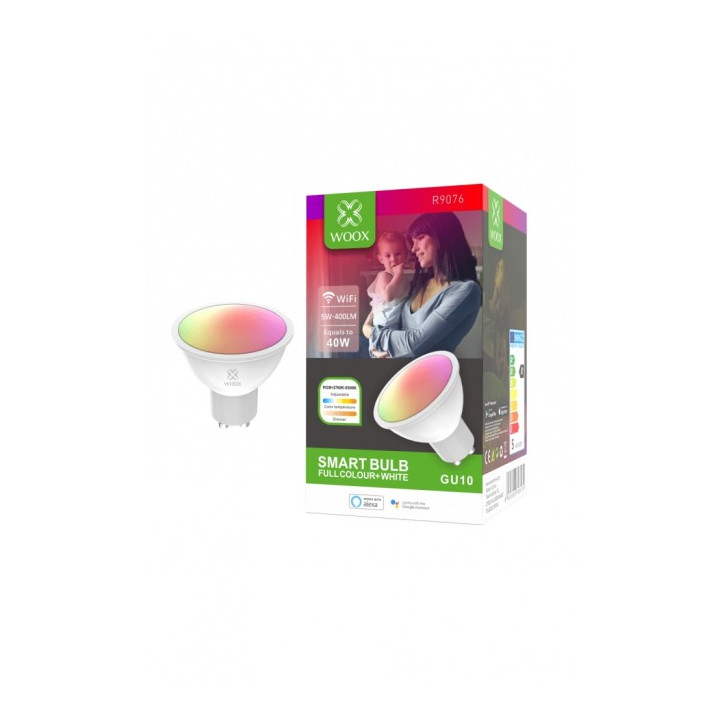 WOOX R9076 Inteliģenta viedā žarówka WiFi LED RGB CCT 5W GU10_