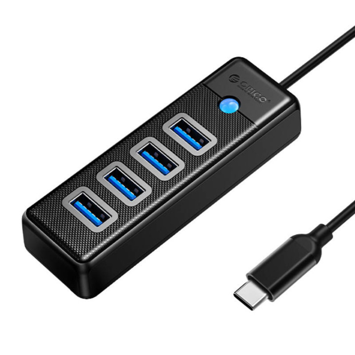 Orico HUB USB-C на 4x USB 3.0 5 Гбит/с 0,15 м Черный