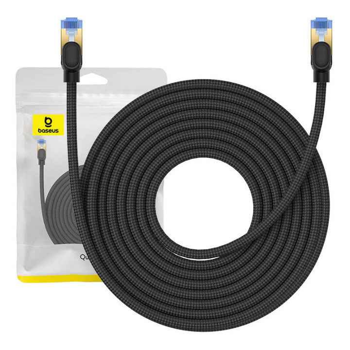Pīts tīkla kabelis Cat.7 Baseus Ethernet RJ45, 10 Gbps, 10 m (melns)