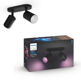Philips Hue Fugato plate/spirāli melna 2x5,7W