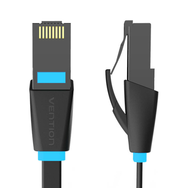 Plakans tīkla kabelis UTP CAT6 Vention IBJBI RJ45 Ethernet 1000Mbps 3m melns