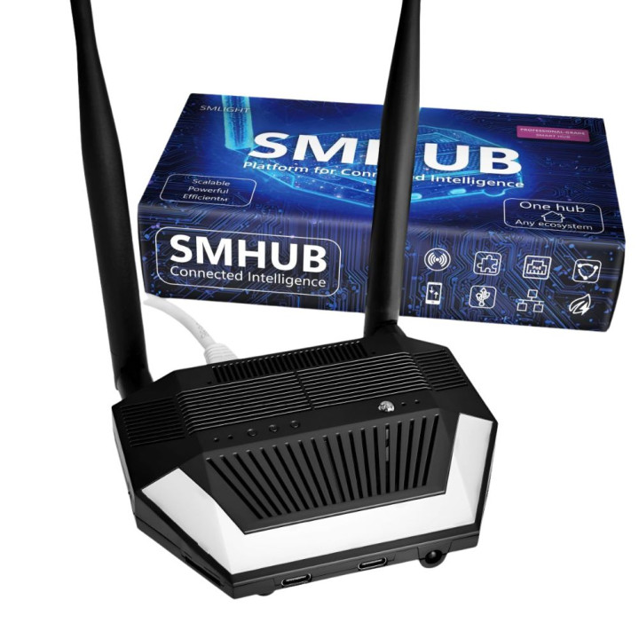 SMLIGHT SMHUB Premium — мультирадиоконцентратор для умного дома, Zigbee, Thread, Wi-Fi, Bluetooth, Z-Wave, 4G/LTE, IR, Ethernet,