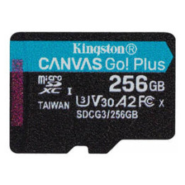 Atmiņas karte microSD 256GB Kingston Canvas Go Plus