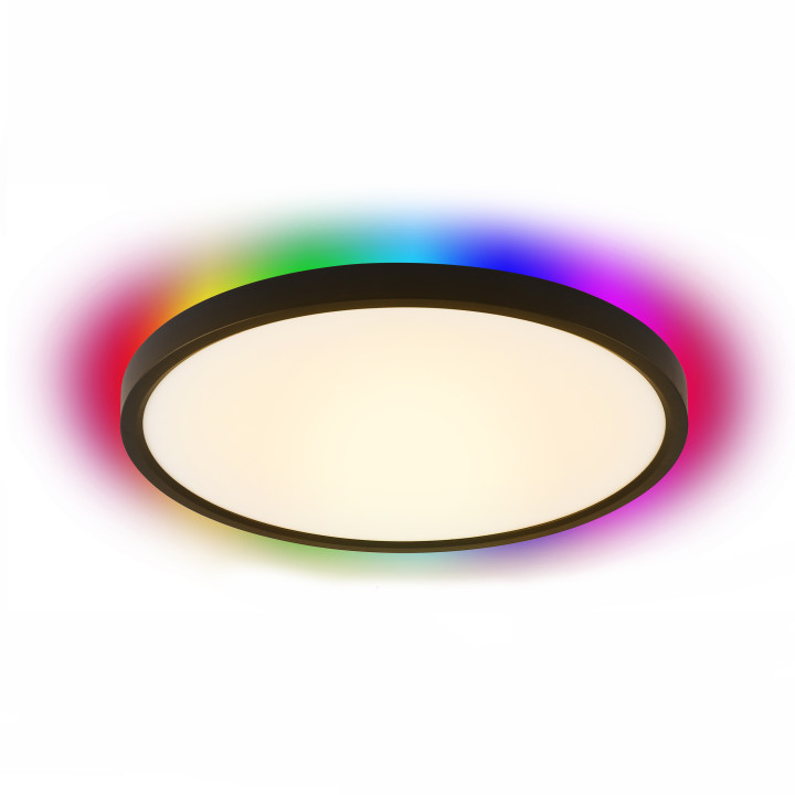 Immax NEO LITE TUDO Smart griestu gaismeklis RGB fona apgaismojums 40cm 50W Tuya WiFi melns