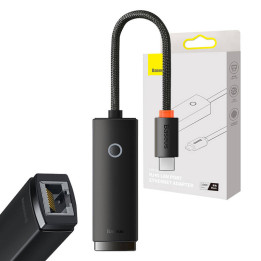 Tīkla adapteris Baseus Lite Series USB-C uz RJ45 (melns)