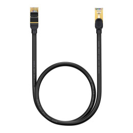 Baseus Ethernet RJ45, 10 Gbps, 0,5 m tīkla kabelis (melns)