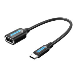 Adapteris OTG USB-C 2.0 vīrišķais-sieviešu USB-A Vention CCSBB 0,15m (melns)