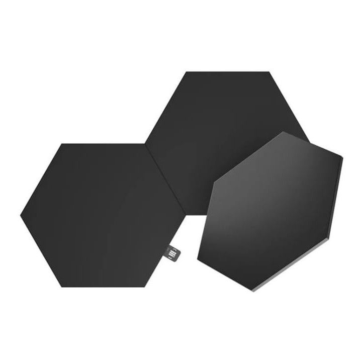 Nanoleaf Shapes Hexagons Expansion Pack — papildu gaismas paneļi (3 gaismas paneļi) (melni)
