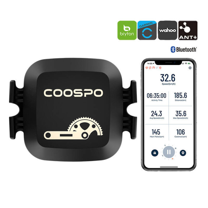 Ātruma un kadences sensors Coospo BK467 ir savietojams ar Wahooo, Garmin, Bryton utt.