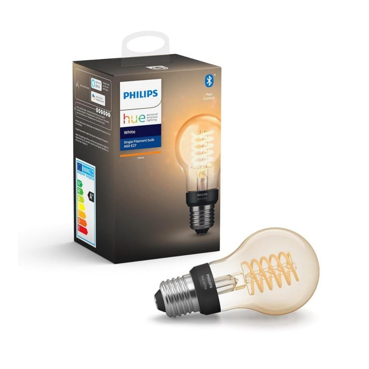 Philips Hue E27 7W W 2100K BT burbuļu kvēldiegs