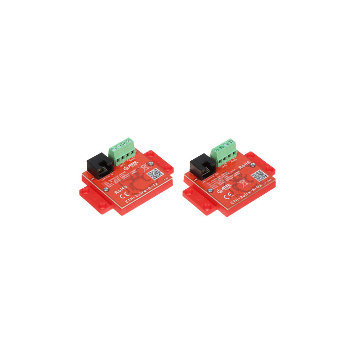 UTP / 2 VIELU KONVERTERU KOMPLEKTS LAN+POE PĀRRAIDĒŠANAI ETH-2WIRE-A-SET 2 GAB KOMPLEKTS ATTE