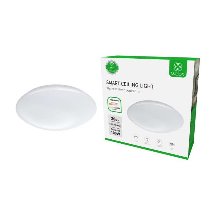 WOOX R5111 Intelligent smart LED griestu lampa 30cm, tālvadības pults, WiFi