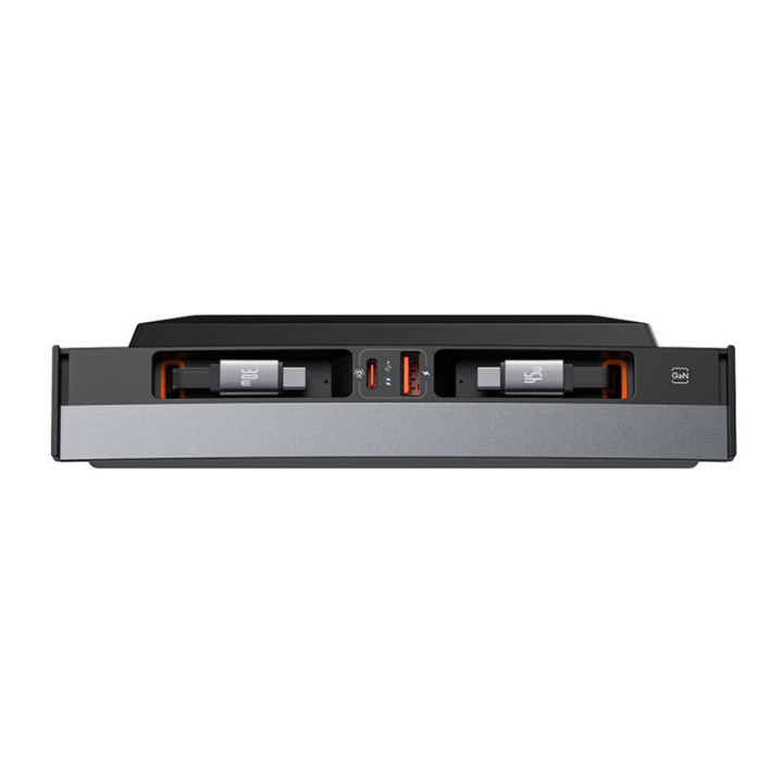 Hub Baseus T-Space ar USB-C līdz USB-C kabeļiem Tesla automašīnām (melns)