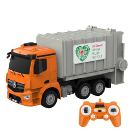 Tālvadības pults RC atkritumu vedējs 1:26 Double Eagle ( oranžs) Mercedes-Benz Antos E676-003