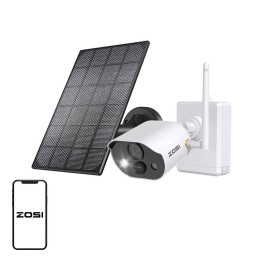 Āra IP kamera ar saules paneli ZOSI C306Pro WiFi 3MP IP66