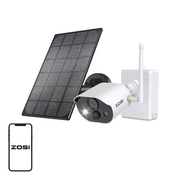 Āra IP kamera ar saules paneli ZOSI C306Pro WiFi 3MP IP66