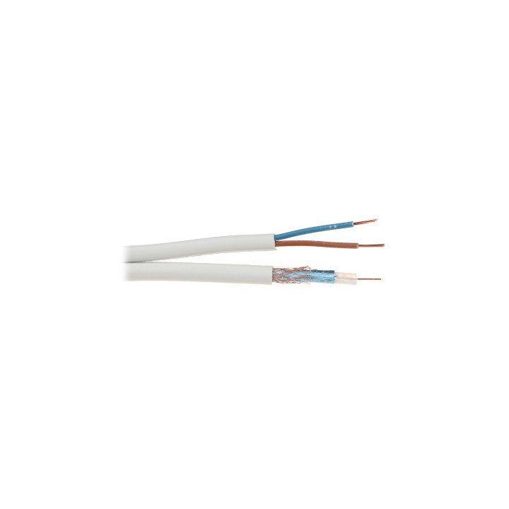 Кабель CCTV K-60+2X0.50 60м коаксиальный