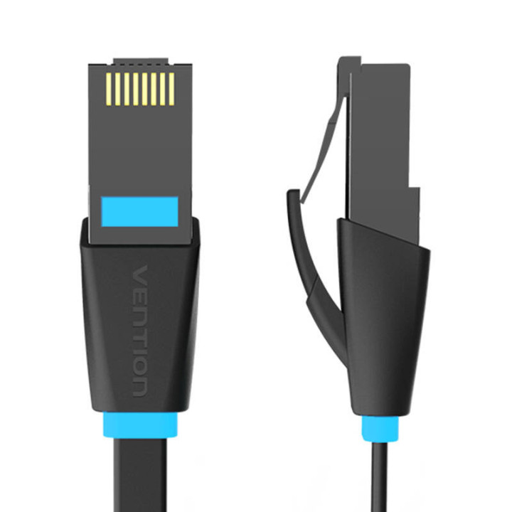 Plakans tīkla kabelis UTP CAT6 Vention IBJBN RJ45 Ethernet 1000Mbps 15m melns
