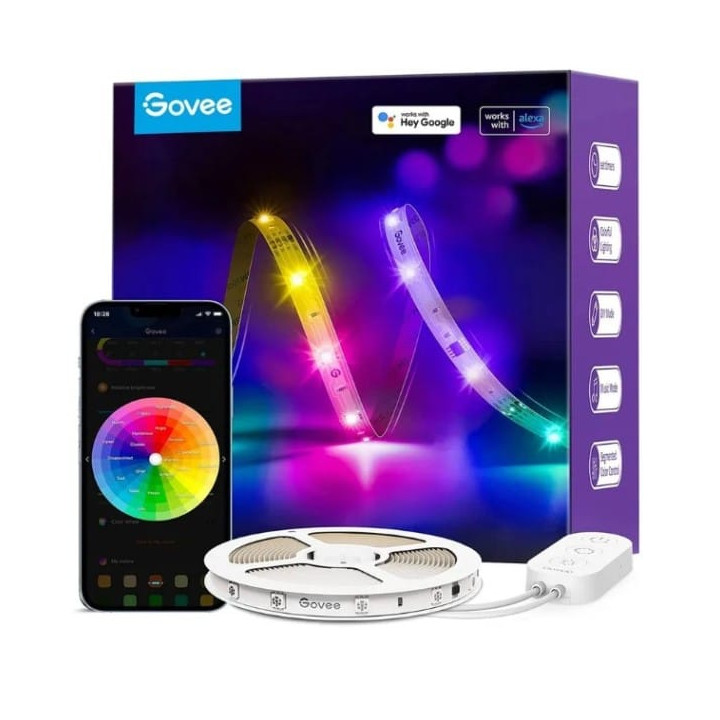 Govee H618A Базовая светодиодная лента 5 м | Ташма LED | Wi-Fi, Bluetooth, RGBIC
