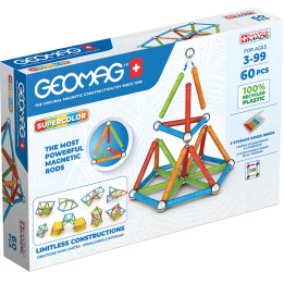 Supercolor RE magnētiskie bloki 60 elementi GEOMAG GEO-384