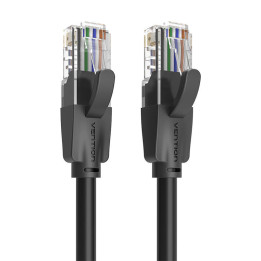 UTP CAT6 Vention IBEBG RJ45 Ethernet tīkla kabelis 1000Mbps 1,5m melns