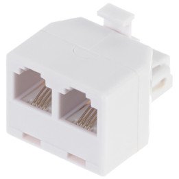 RJ11 сплиттер белый 2 порта RJ11-W/2RJ11-G