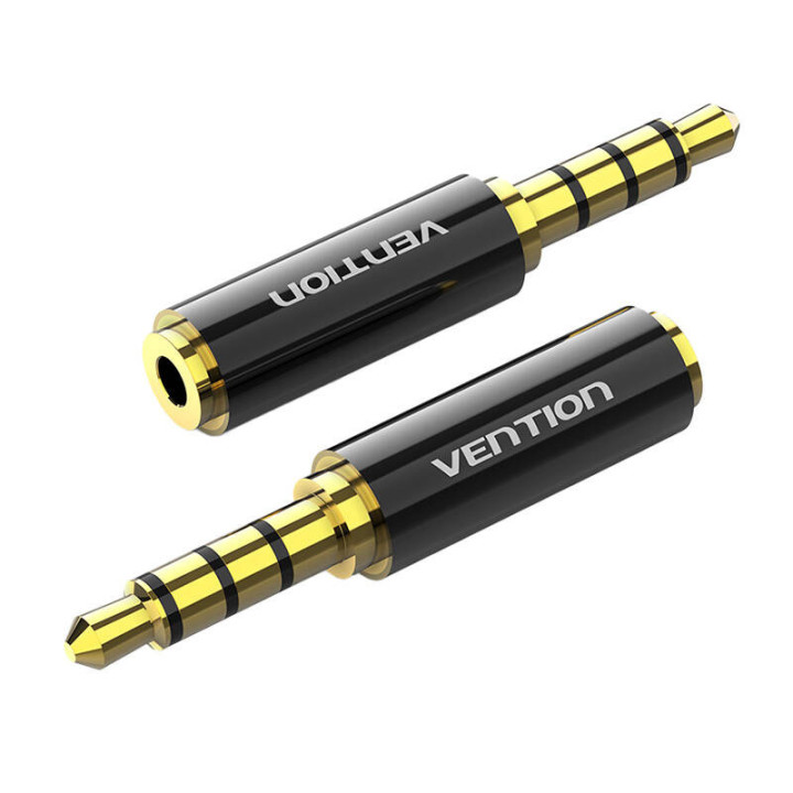 Audio adapteris no 3,5 mm vīrieša līdz 2,5 mm sievietei Vention BFBB0 melns