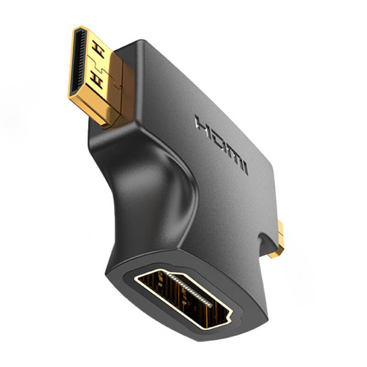 Adapteris 2in1 HDMI uz Micro/Mini HDMI Vention AGFB0 4K 30Hz (melns)