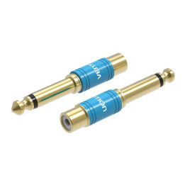 Adapteris Audio 6,35 mm vīrs un RCA mātīte Vention VDD-C03 zils