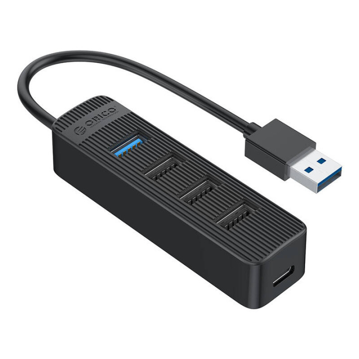Orico USB uz USB 3.0 + 3x USB 2.0 centrmezgla adapteris (melns)