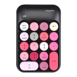 MOFII bezvadu ciparu tastatūra X910 melns+sarkans