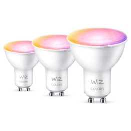 WiZ,GU10 spot,4,7W,2200-6500 (RGB),PAR16,GU10,3 gab gaismas avots