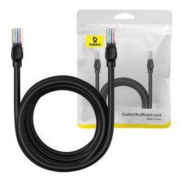 Baseus Ethernet CAT5, 5 m tīkla kabelis (melns)